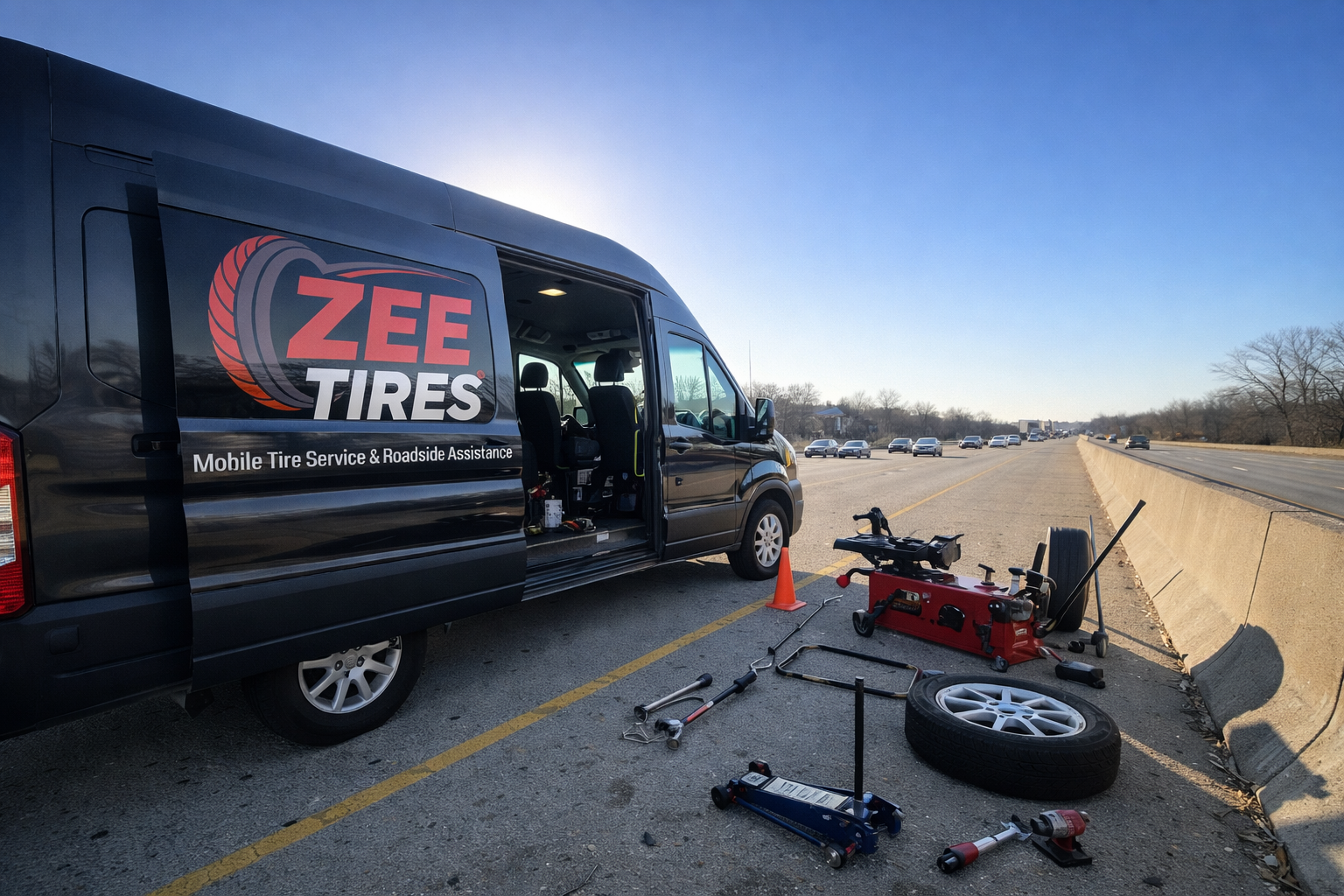 24/7 mobile tire service and roadside assistance - we come to you