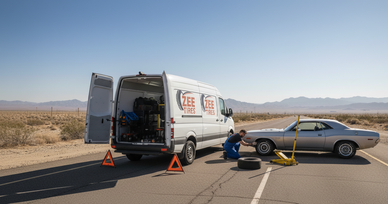 Emergency tire repair and flat tire help available 24/7